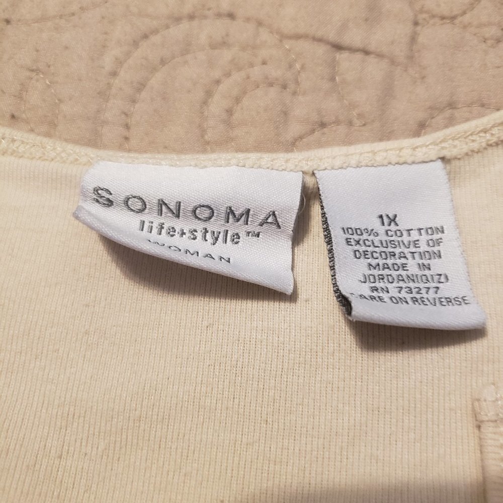 Sonoma Scoop/Notch neckline short sleeve t-shirt - Picture 2 of 6
